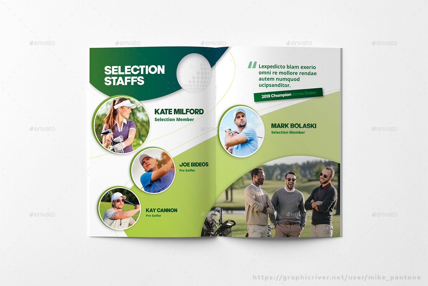 Golf 2020 Information Booklet Brochure by Mike_pantone GraphicRiver